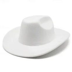 Best OUKU Men's Kentucky Derby Hat Sun Hat Cowboy Hat Fedora Trilby Hat Black White Woolen Vintage Style Fashion 18th Century State of Texas Daily Theme Party Solid / Plain Color Sunscreen Cosplay