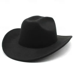 Best OUKU Men's Kentucky Derby Hat Sun Hat Cowboy Hat Fedora Trilby Hat Black White Woolen Vintage Style Fashion 18th Century State of Texas Daily Theme Party Solid / Plain Color Sunscreen Cosplay