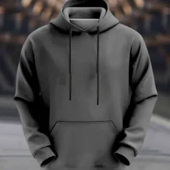 Best OUKU Men's Knights Templar Hoodies Sweatshirt Fashion Long Sleeve Crew Neck Holiday Streetwear Black Red Drawstring Fall Winter Designer