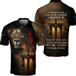 Online OUKU Men's Knights Templar Polo Shirts Golf Shirt Short Sleeve Polo Shirts Collared Shirts Vintage Casual Vacation Wear Festival Wear Party Outfits Buttons 3D Print Black-White Black White