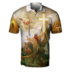 Online OUKU Men's Knights Templar Polo Shirts Golf Shirt Short Sleeve Polo Shirts Collared Shirts Vintage Casual Vacation Wear Festival Wear Party Outfits Buttons 3D Print Black-White Black White