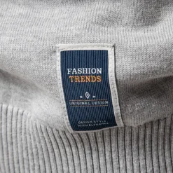 Sale OUKU Men's Knit Solid Color Half Zip Knitwear Elegant Christmas Gifts Home Clothing Apparel Fall Winter S M L Light Grey
