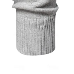 Sale OUKU Men's Knit Solid Color Half Zip Knitwear Elegant Christmas Gifts Home Clothing Apparel Fall Winter S M L Light Grey