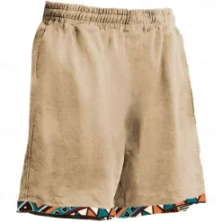 Sale OUKU Men's Kokopelli Board Shorts Swim Shorts Swim Trunks Mid Waist Hawaiian Ethnic Casual Holiday Beach Drawstring with Mesh lining Elastic Waist Designer Clothing Apparel