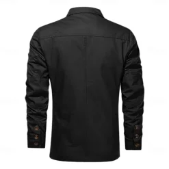 Sale OUKU Men's Letter Print Cotton Suit Jacket Suits Coat Blazer Casual Outdoor Dailywear Long Sleeve Notch Lapel Collar Outwear Pockets Button Down Stripe Lined Suit Jacket Fall Winter Black khaki Army Green