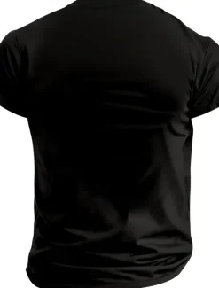 Sale OUKU Men's Letter Print T Shirt Tee Top Short Sleeve T shirt Crew Neck Shirt Sports Classic Casual Street Sports Outdoor Black 1 Dark Blue#1 Dark Grey#1 Summer Spring Clothing Apparel S M L XL XXL