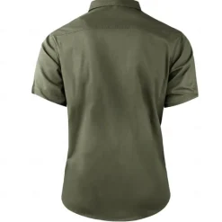 Outlet OUKU Men's Letter Printed Army Work Shirt Western Shirt Cargo Shirt Short Sleeve Casual Tactical Sports & Outdoor Going out Summer Spring Turndown Print Army Green Khaki Dark Blue Beige