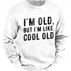 Clearance OUKU Men's Letter Printed Funny Pullover Sweatshirt Long Sleeve Sweatshirts Crew Neck Classic Casual Daily Spring Fall Black White Clothing Apparel Designer Graphic Print Normal S M L XL 2XL