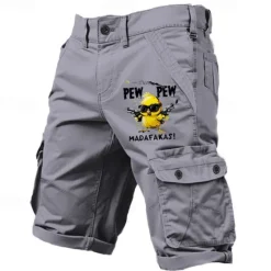 Discount OUKU Men's Letter Printed Funny Duck Cargo Shorts Work Shorts Mid Waist Classic Casual Outdoor Camping & Hiking Multiple Pockets Designer Clothing Apparel