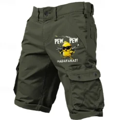 Discount OUKU Men's Letter Printed Funny Duck Cargo Shorts Work Shorts Mid Waist Classic Casual Outdoor Camping & Hiking Multiple Pockets Designer Clothing Apparel