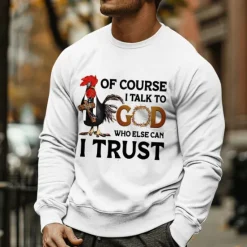 Hot OUKU Men's Letter Printed Funny Pullover Sweatshirt Long Sleeve Sweatshirts Crew Neck Classic Casual Daily Spring Fall White Dark Gray Clothing Apparel Designer Graphic Print Normal S M L XL 2XL