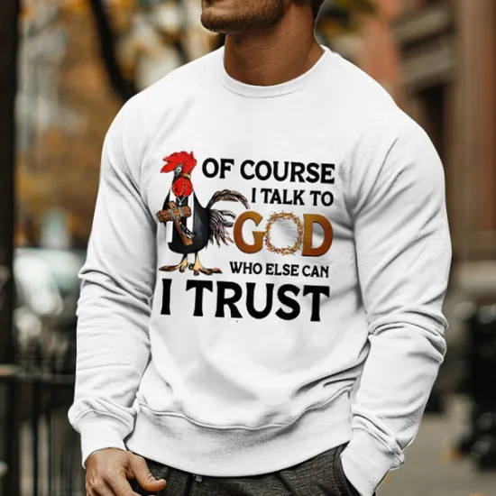 Hot OUKU Men's Letter Printed Funny Pullover Sweatshirt Long Sleeve Sweatshirts Crew Neck Classic Casual Daily Spring Fall White Dark Gray Clothing Apparel Designer Graphic Print Normal S M L XL 2XL