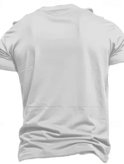 Discount OUKU Men's Letter Printed Funny T Shirt Tee Top 100% Cotton Short Sleeve Graphic Shirt Black White Dark Blue Comfortable Tee Street Sports Outdoor Fashion Designer Clothing