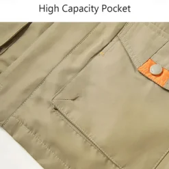 Discount OUKU Men's Letter Printed Outdoor Jacket Coat Tactical Practical Casual Sports Outdoor Daily Wear Side Pockets Zip Front Adjustable Drawstring Hood Fall Winter Standing Collar Long Sleeve khaki Army Green