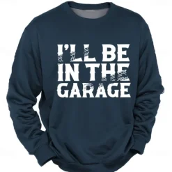 Outlet OUKU Men's Letter Printed Vehicle Sweatshirt Sweatshirt Long Sleeve Sweatshirt Crew Neck Fashion Daily Casual 3D Printing Holiday Going out Streetwear Crewneck 3D Print Winter Spring & Fall