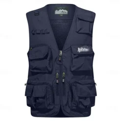 Discount OUKU Men's Letter Printed Vest Waistcoat Gilet Tactical Practical Removable Casual Sports Outdoor Fishing Photography Mesh Side Pockets Quick Dry Fall Winter Collarless Sleeveless khaki Army Green Dark