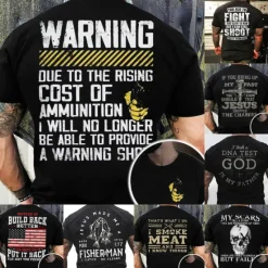 Online OUKU Men's Letter T Shirt Casual Style Cotton Short Sleeve Graphic Shirt Black 8 Black 1# Black 2# Comfortable Tee Vacation Casual Fashion Designer Clothing