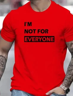 Hot OUKU Men's Letter T Shirt Tee Top Cotton Short Sleeve Graphic Shirt Black White Red Comfortable Tee Sports Outdoor Holiday Fashion Designer Clothing