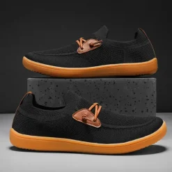Outlet OUKU Men's Lightweight Barefoot Shoes – Breathable Casual Sneakers with Slip-On Design for Walking, Travel, and Everyday Comfort