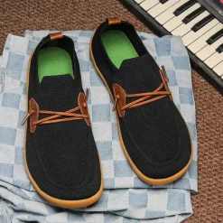 Outlet OUKU Men's Lightweight Barefoot Shoes – Breathable Casual Sneakers with Slip-On Design for Walking, Travel, and Everyday Comfort