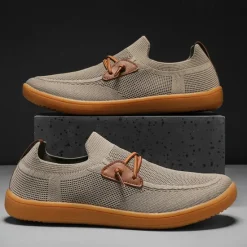 Outlet OUKU Men's Lightweight Barefoot Shoes – Breathable Casual Sneakers with Slip-On Design for Walking, Travel, and Everyday Comfort