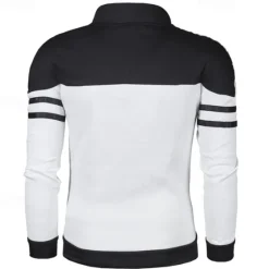 OUKU Men's Lightweight Jacket Summer Jacket Transition Jacket Casual Jacket Vacation Daily Wearproof Pocket Spring & Fall Color Block Fashion Classic Stand Collar Regular Black Wine Navy Blue Blue Jacket