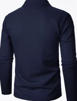 OUKU Men's Lightweight Jacket Summer Jacket Shirt Jacket Transition Jacket Vacation Daily Wearproof Pocket Spring Fall Plain Fashion Classic Lapel Regular Black White Wine Navy Blue Khaki Jacket