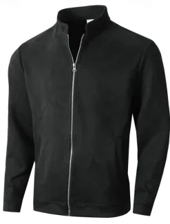 Clearance OUKU Men's Lightweight Jacket Transition Jacket Casual Jacket Vacation Daily Wearproof Pocket Fall & Winter Plain Fashion Classic Stand Collar Regular Black Navy Blue Orange Coffee Jacket