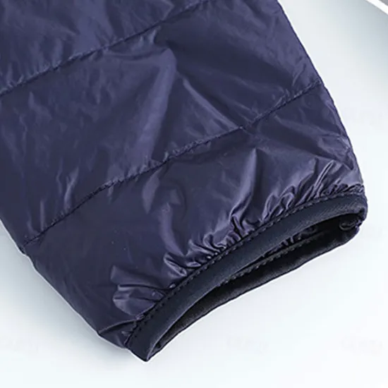 Online OUKU Men's Lightweight Puffer Jacket with Hood Water-Resistant Down Jacket Insulated Puffy Coat Nautical Compass Print Winter Jacket for Snow Ski Hiking Travel