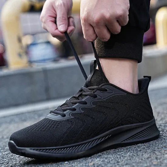 New OUKU Men's Lightweight Red Mesh Running Shoes - Breathable Athletic Sneakers for Sports and Casual Wear