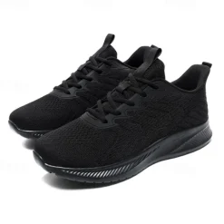 New OUKU Men's Lightweight Red Mesh Running Shoes - Breathable Athletic Sneakers for Sports and Casual Wear