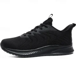 New OUKU Men's Lightweight Red Mesh Running Shoes - Breathable Athletic Sneakers for Sports and Casual Wear