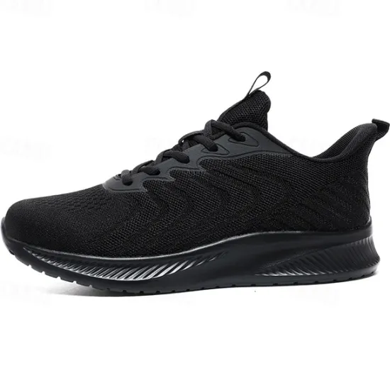 New OUKU Men's Lightweight Red Mesh Running Shoes - Breathable Athletic Sneakers for Sports and Casual Wear