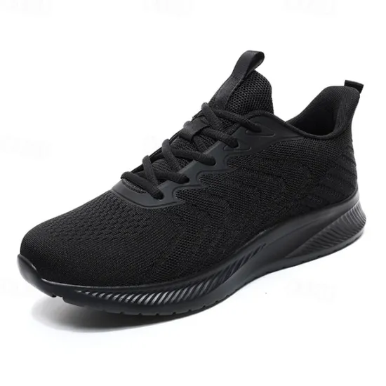 New OUKU Men's Lightweight Red Mesh Running Shoes - Breathable Athletic Sneakers for Sports and Casual Wear