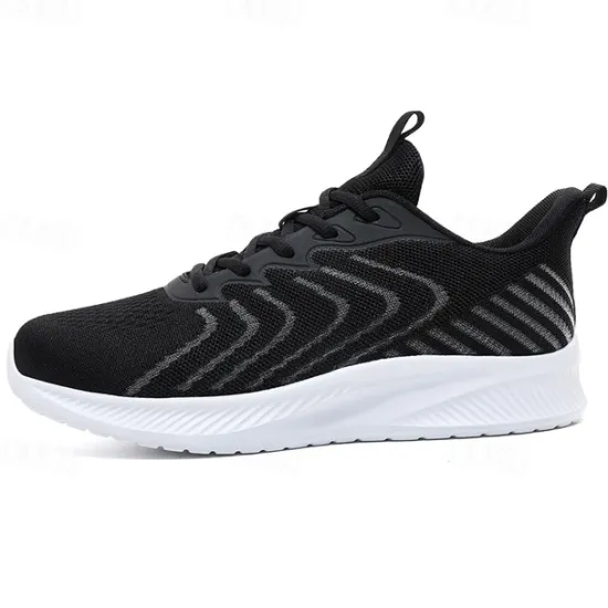 New OUKU Men's Lightweight Red Mesh Running Shoes - Breathable Athletic Sneakers for Sports and Casual Wear