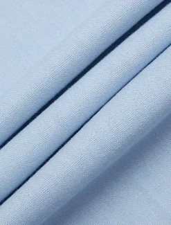 New OUKU Men's Linen Blazer Sport Coat Notch Collar Fashion Casual Solid Colored Linen Blazer Standard Fit Single Breasted One-button Sky Blue