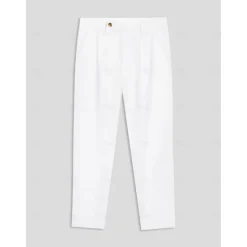 New OUKU Men's Linen Pants Chinos Solid Color Full Length Wedding Party Outdoor Elegant Vacation Black White Micro-elastic