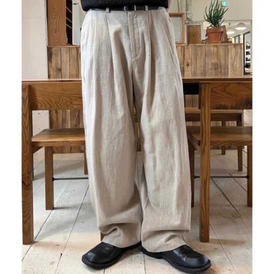 Online OUKU Men's Linen Pants Cotton Pants Trousers Summer Pants Pocket Straight Leg Plain Comfort Breathable Vacation Daily Holiday Hawaiian Boho Army Green Navy Blue