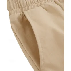 OUKU Men's Linen Pants Trousers Summer Pants Drawstring Elastic Waist Plain Comfort Breathable Full Length Daily Going out Beach Fashion Simple Navy Blue Sky Blue Micro-elastic