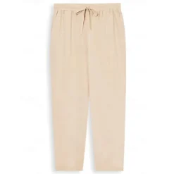 New OUKU Men's Linen Pants Trousers Summer Pants Drawstring Elastic Waist Plain Comfort Soft Daily Beach Fashion Simple Micro-elastic Khaki