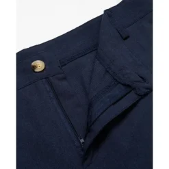 Sale OUKU Men's Linen Pants Trousers Summer Pants Beach Pants Straight Leg Plain Comfort Outdoor Casual Daily Streetwear Stylish White Navy Blue