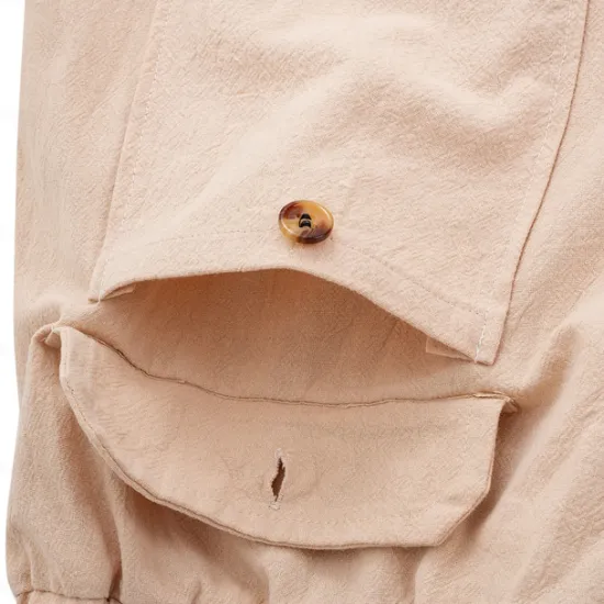 Discount OUKU Men's Linen Pants Trousers Summer Pants Beach Pants Pocket Drawstring Elastic Waist Plain Daily Streetwear Fashion Casual Black White
