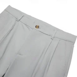 Discount OUKU Men's Linen Pants Trousers Summer Pants Front Pocket Pleats Straight Leg Plain Comfort Breathable Casual Daily Holiday Fashion Basic Black White