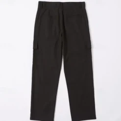 Clearance OUKU Men's Linen Pants Trousers Summer Pants Multi Pocket Straight Leg Plain Comfort Breathable Full Length Outdoor Daily Going out Fashion Streetwear Black White