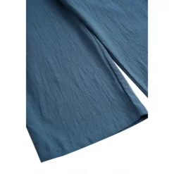 Online OUKU Men's Linen Pants Trousers Summer Pants Elastic Waist Straight Leg Solid Color Comfort Breathable Full Length Yoga Holiday Fashion Streetwear Blue Orange Inelastic