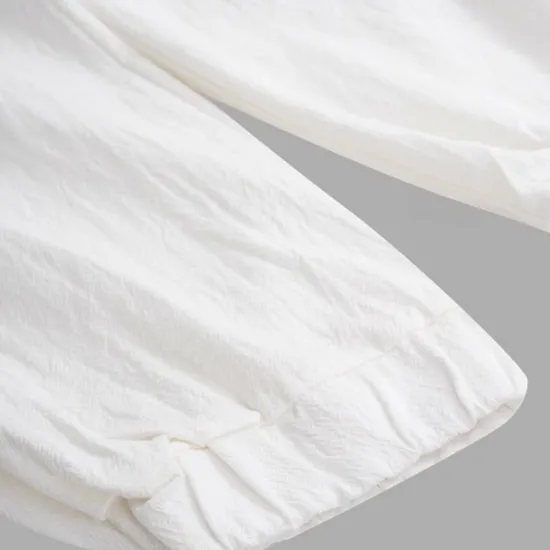 Sale OUKU Men's Linen Pants Trousers Summer Pants Elastic Waist Straight Leg High Rise Solid Color Comfort Breathable Full Length Wedding Holiday Vacation Fashion Black White High Waist Inelastic
