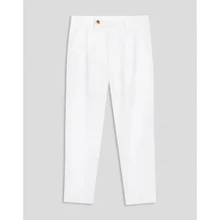 Online OUKU Men's Linen Pants Trousers Summer Pants Front Pocket Straight Leg Plain Comfort Breathable Casual Daily Holiday Fashion Basic Black White