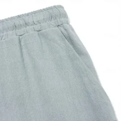 New OUKU Men's Linen Pants Trousers Summer Pants Front Pocket Pleats Straight Leg Plain Comfort Breathable Full Length Casual Daily Holiday Fashion Basic Dark Khaki Black Micro-elastic