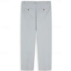 Clearance OUKU Men's Linen Pants Trousers Summer Pants Pleated Pants Dress Slacks Front Pocket Straight Leg Plain Comfort Breathable Business Casual Daily Fashion Basic Black White