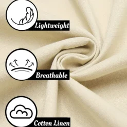 New OUKU Men's Linen Pants Trousers Summer Pants Buttons Front Pocket Pleats Plain Comfort Breathable Full Length Casual Daily Holiday Fashion Basic Loose Fit Black White